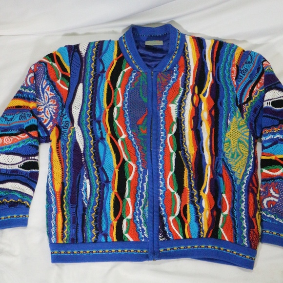 COOGI Other - Bright Colorful Vintage COOGI Zip Up Sweater Sz M